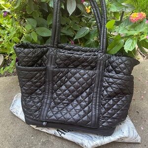 MZ Wallace Black Quilted Tote Bag..Great for travel and everyday. Light Weight